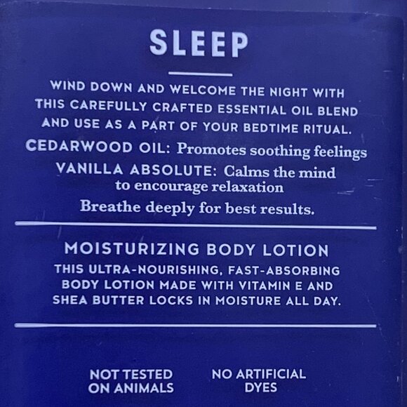 Bath & Body Works Aromatherapy SLEEP Cedarwood+Vanilla Body Lotion Moisturizing - Picture 2 of 5